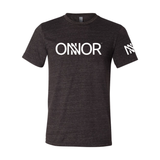 Charcoal Black T-Shirt with White ONNOR Printed Logo