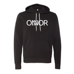 Black Hoodie with White ONNOR Printed Logo